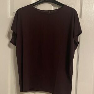 Uniqlo Dark Burgundy Short Sleeve Top